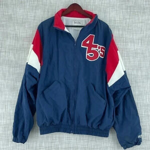 Vintage DeLong 45's Mens Size Xl full zip windbreaker jacket #26 1997